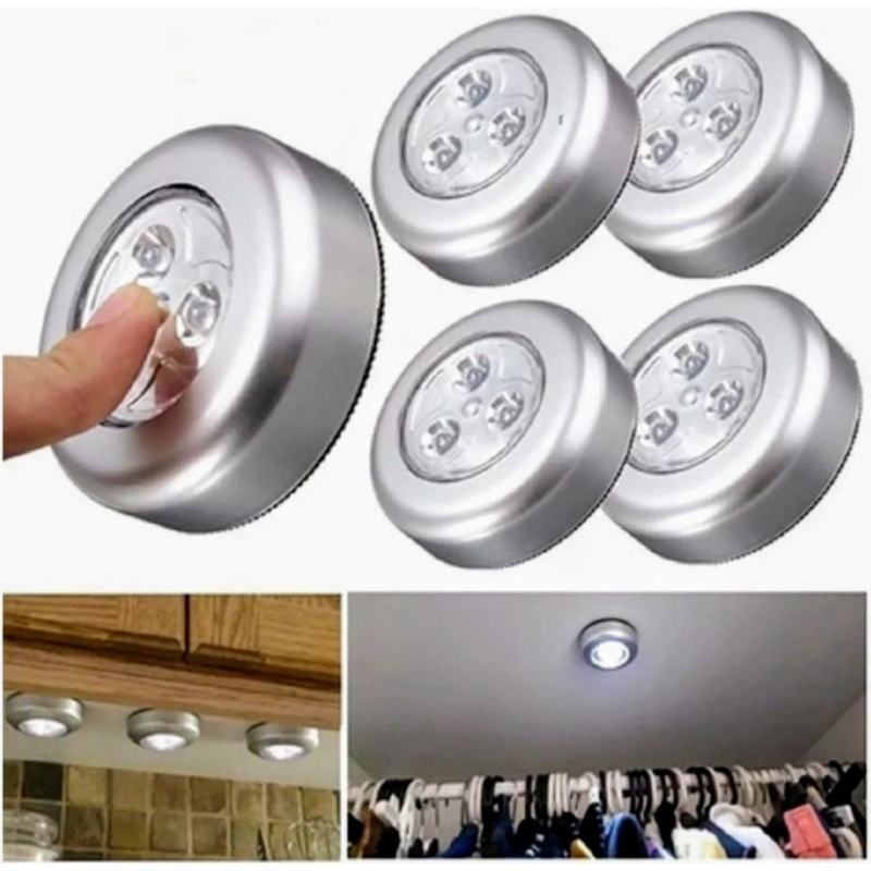 stick luminária de colar armário parede canto teto etc.kit com 5 unidades Shopee Brasil