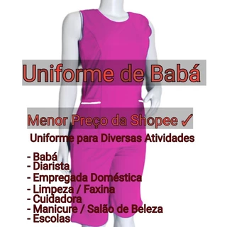 Uniforme para Babá, Diaristas, Limpeza, Empregada Doméstica, Cuidadoras de Idosos, Cuidadora Infantil, Manicure, Salão de Beleza, Escolas, MENOR PREÇO DA SHOPEE