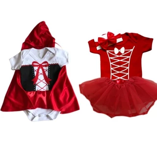 Body Temático Chapeuzinho Vermelho,mesversário bebê.