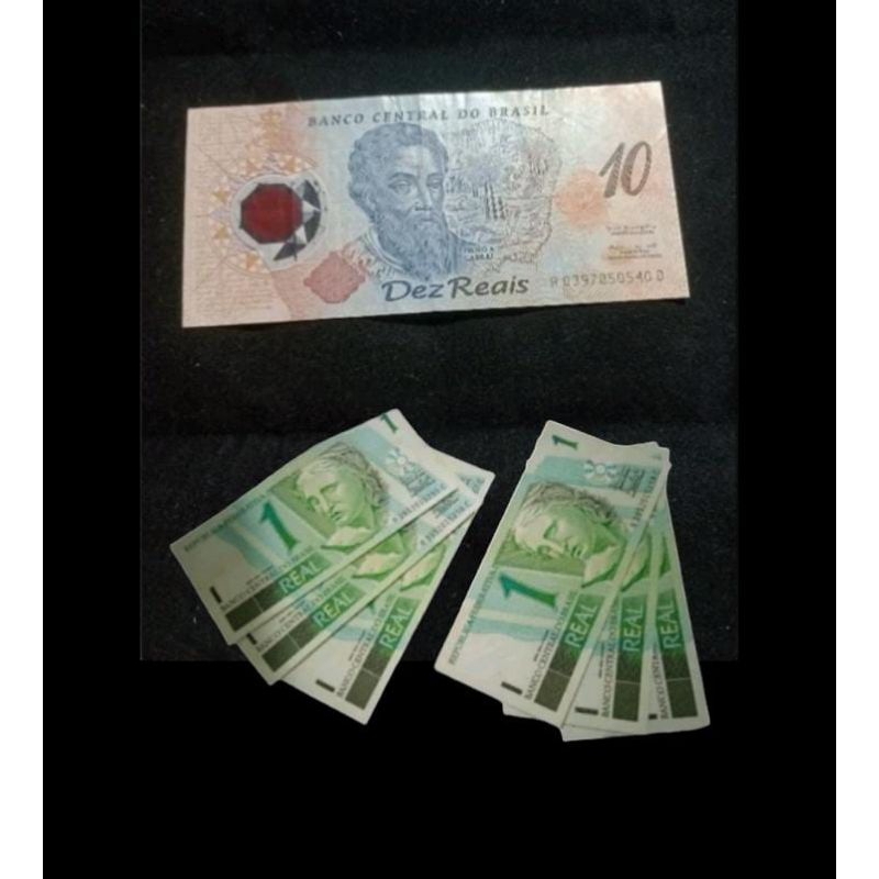 COMBO CÉDULA DE 10 DE POLIMENTO+ 1 REAL PRIMEIRA FAMÍLIA