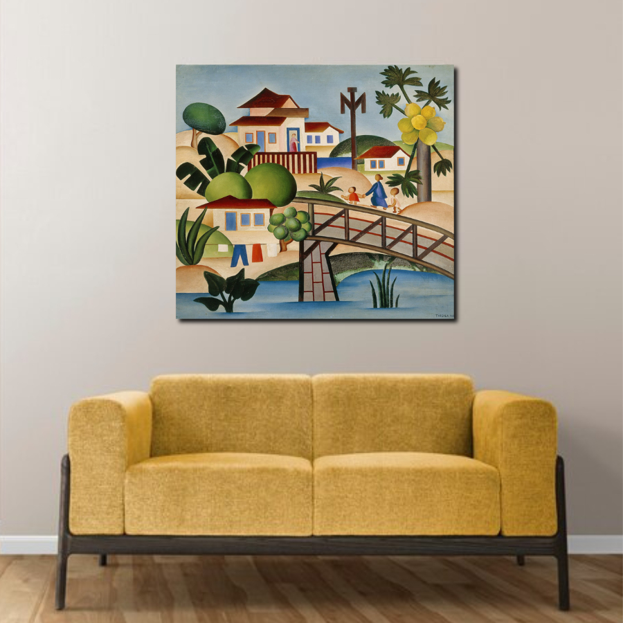 Quadro Tarsila do Amaral O Mamoeiro Obra de Arte Moderna em Tela ...