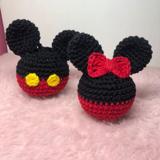 Chaveiro Mickey ou Minnie Amigurumi