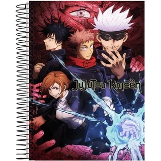 Caderno 1 Matéria, 10 Matérias ou 20 Matérias Jujutsu Kaisen