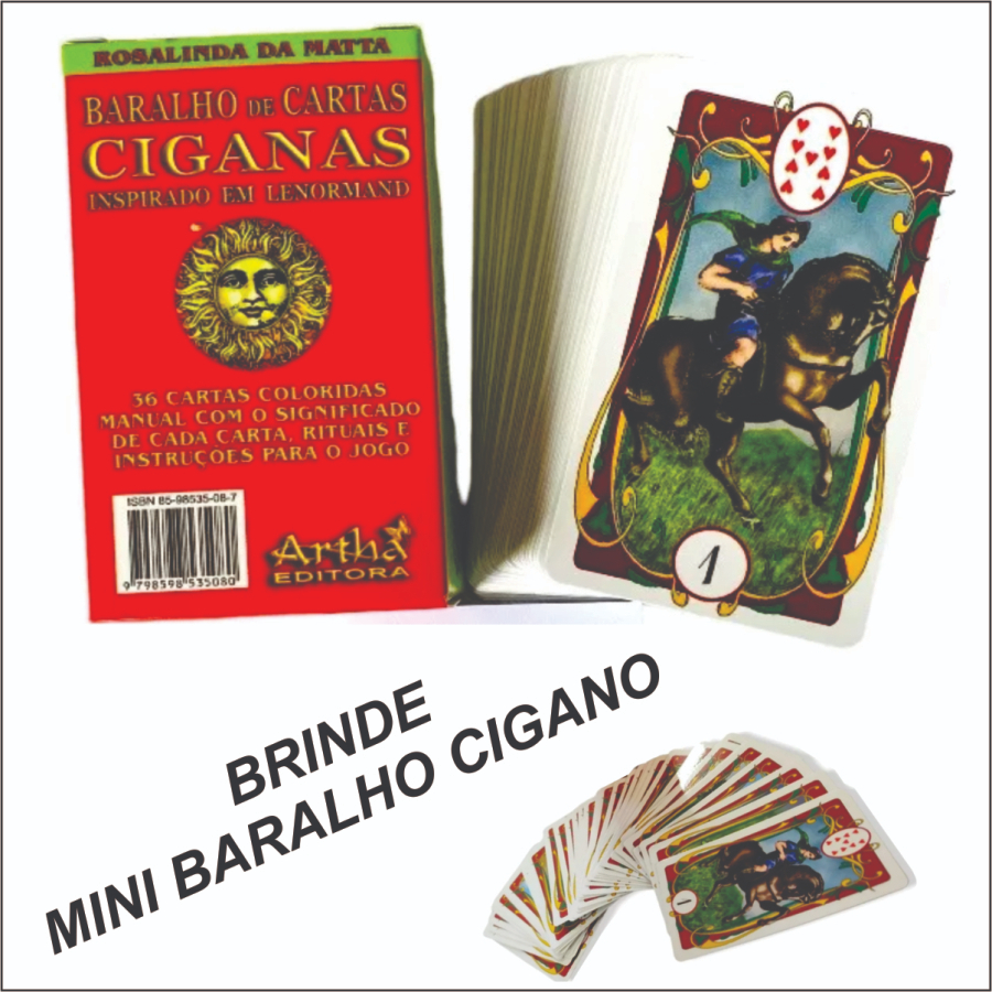 Baralho Tarot do Cigano Vladimir Deck 36 Cartas Oráculo em