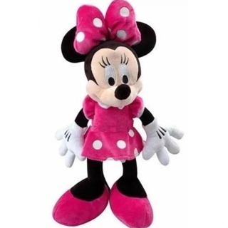 Boneca de Pelúcia Minnie Laço Rosa Mickey Disney Cor Aleatória