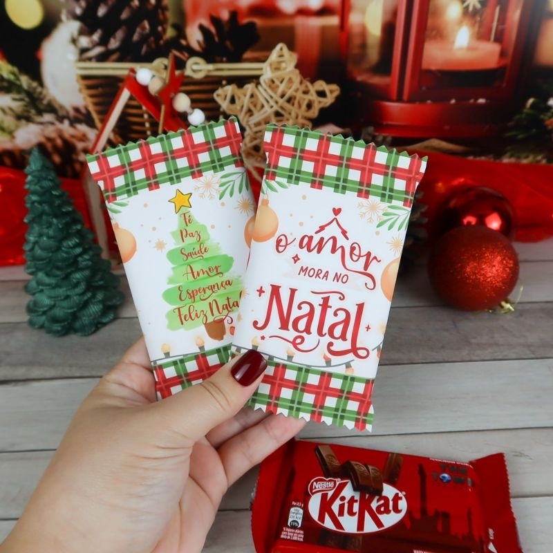 Rótulo para KitKat Natal ( 10 unidades)