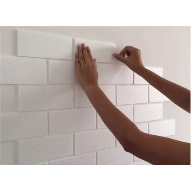 Tijolinho de Isopor para Decoração Parede 100 unidades