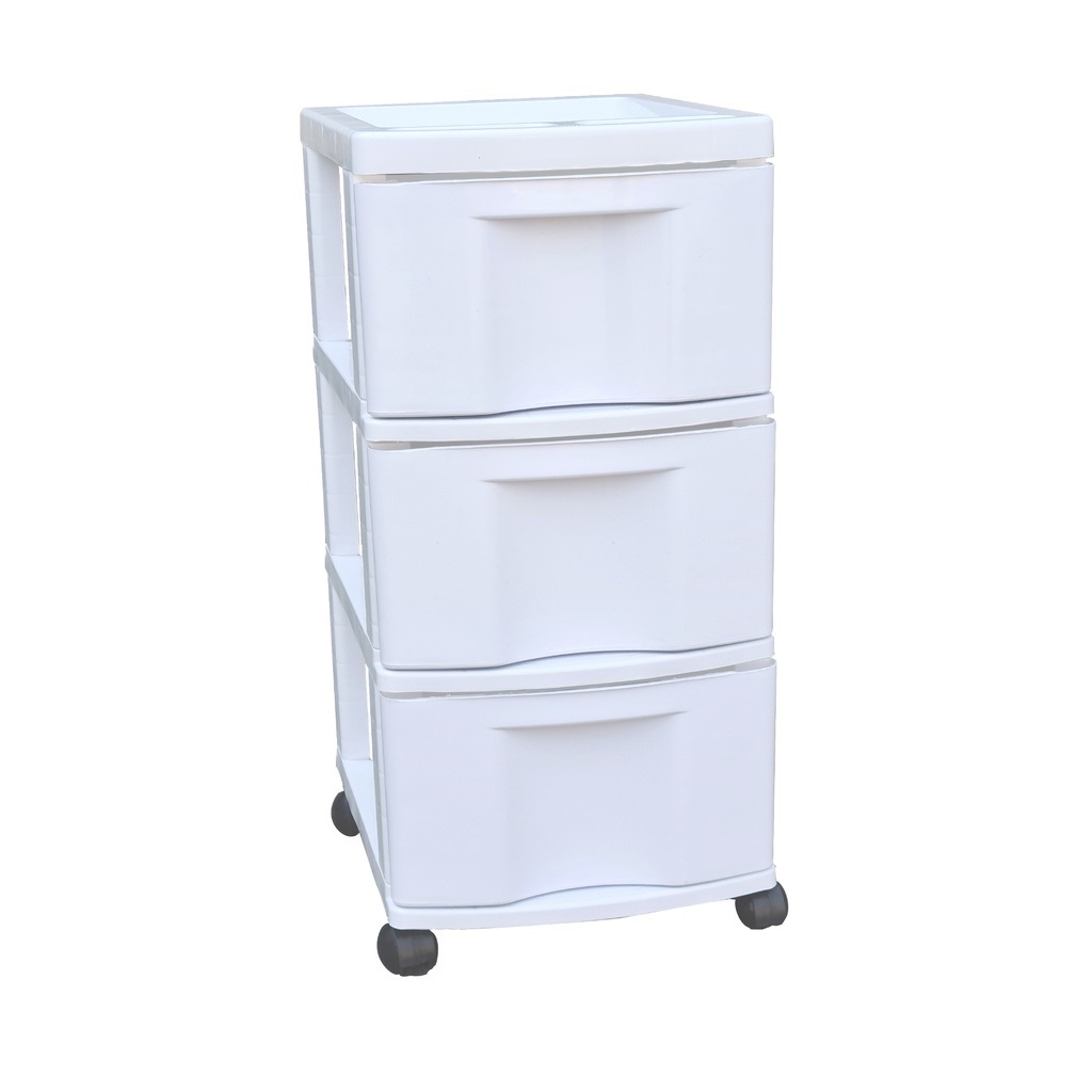 Gaveteiro Plástico 3 Gavetas Todo Branco COD.931