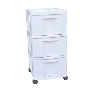 Gaveteiro Plástico 3 Gavetas Todo Branco COD.931