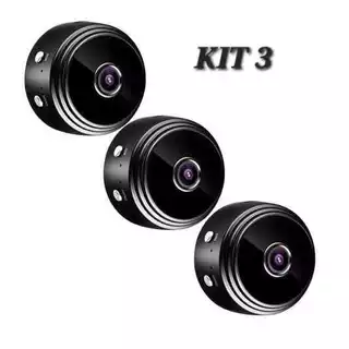 Kit 3 Câmeras Mini Original Wifi A9 Com Gravador De Voz Original