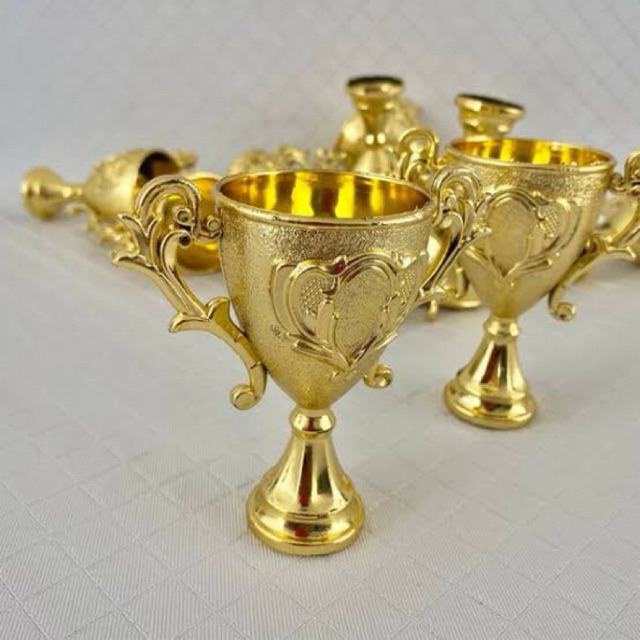 Troféu Enfeite Decoração Lembrancinha Campeão Futebol Dourado Plástico