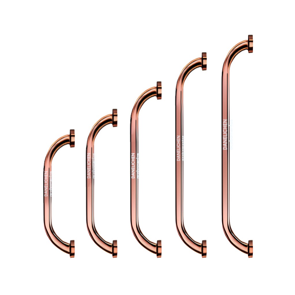 Barra de Apoio Banheiro Rose Gold Brilho Alumínio Idosos Deficientes Banheiros