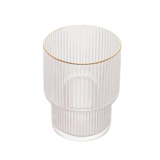 Copo baixo de cristal com fio de ouro Lines 220ml - Wolff