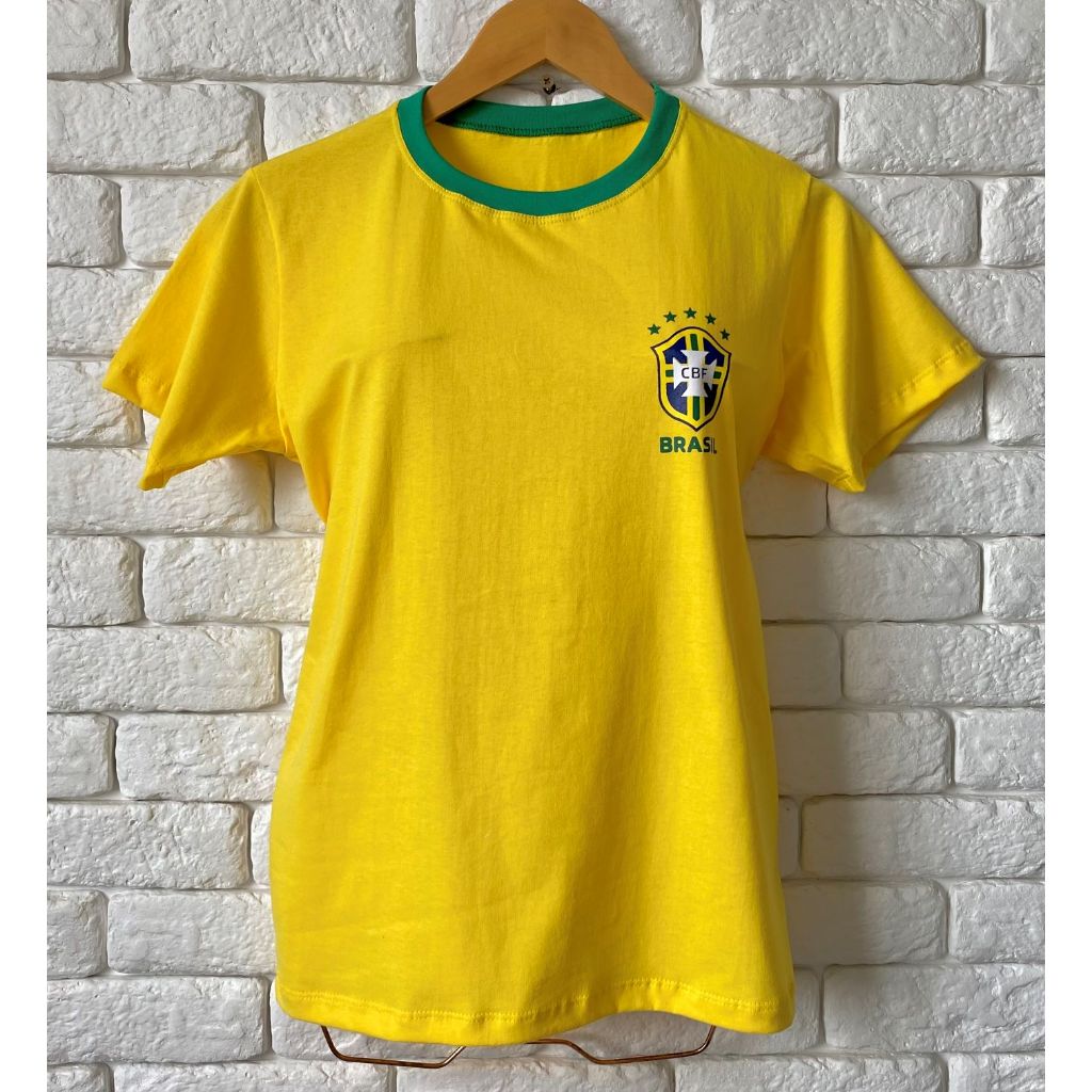 Camisa Brasil Oficial Feminina em Promoção na Shopee Brasil 2024