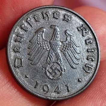 Moeda 10 ReichPfennig Zinco, Alemanha 3 Re1ch
