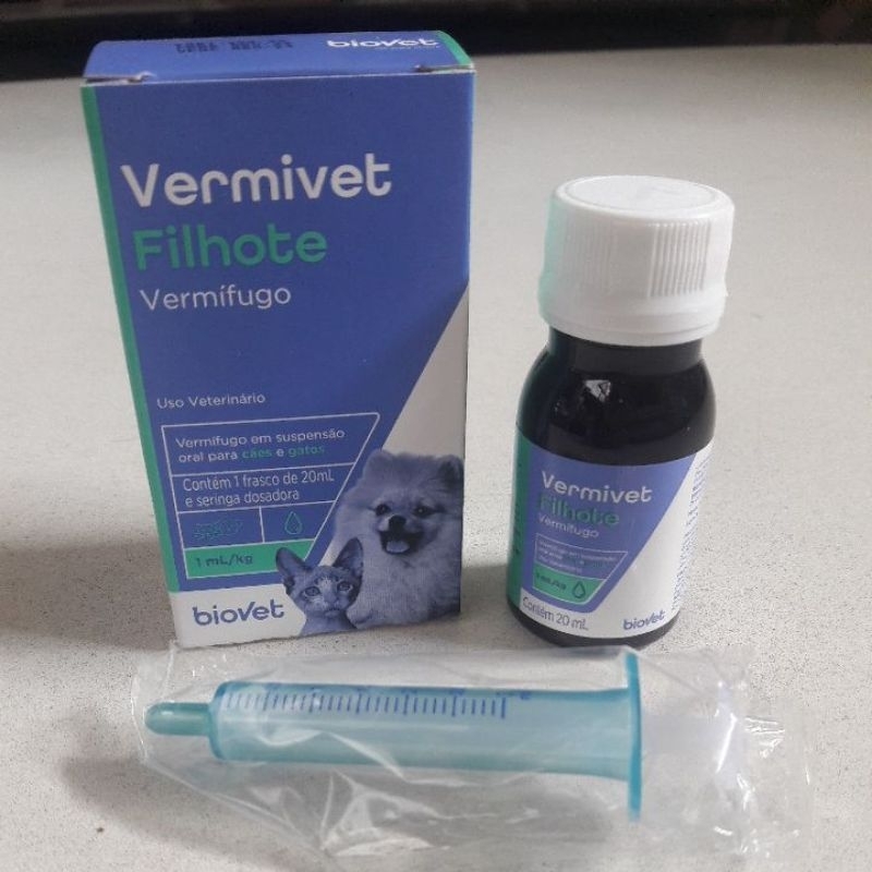 VERMIVET FILHOTES vermifugo biovet | Shopee Brasil