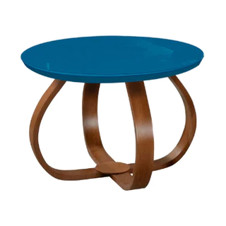 Uma Mesa Centro Gota 60 cm/Pés Mel (35 de altura) Laqueado