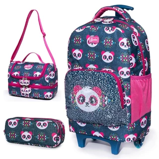 Kit Escolar Spector Mochila De Rodinhas Dinossauro Autêntica Resistente