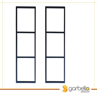 Suporte Triplo Estilo Industrial Preto para Prateleira de 20cm - 2uni Par (SKU3202)