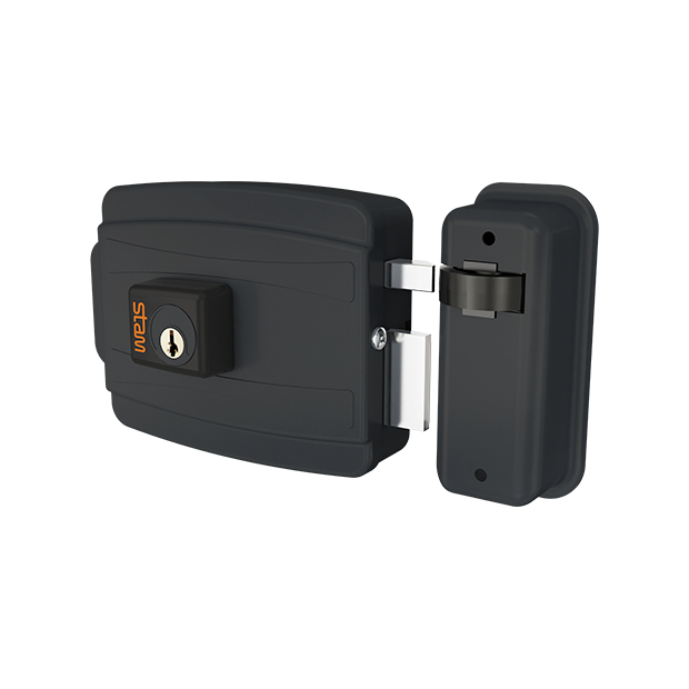 Fechadura Sobrepor Elétrica Portão Cilindro 40mm Stam - (Abre Para Dentro)