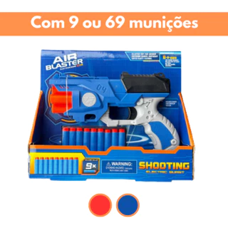Kit Pistola Lança Dardos De Espuma Estilo Nerf C/ 69 Dardos