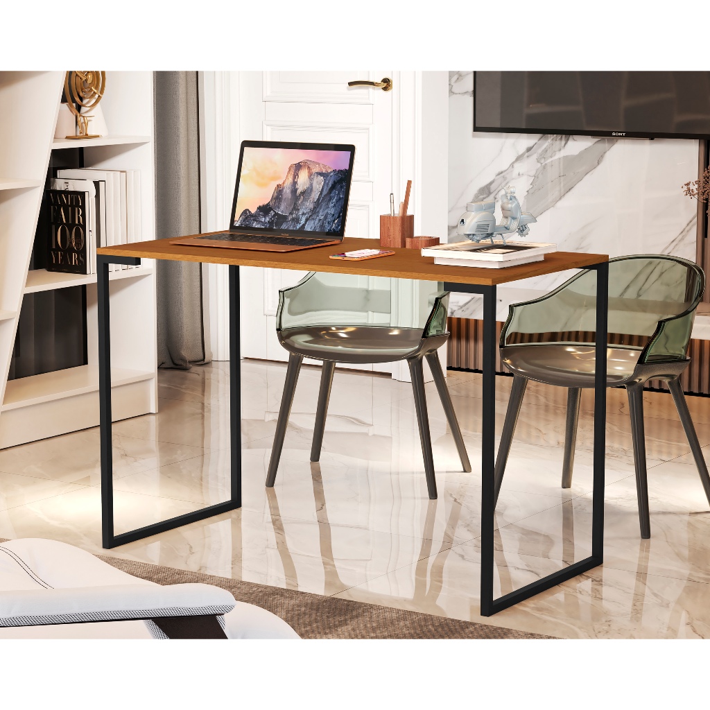 Escrivaninha Industrial Tampo MDP Pes Metal Cosmos 90cm