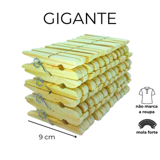 Prendedor de Roupa Madeira Gigante 60, 72 e 120 Un Pregador Econômico