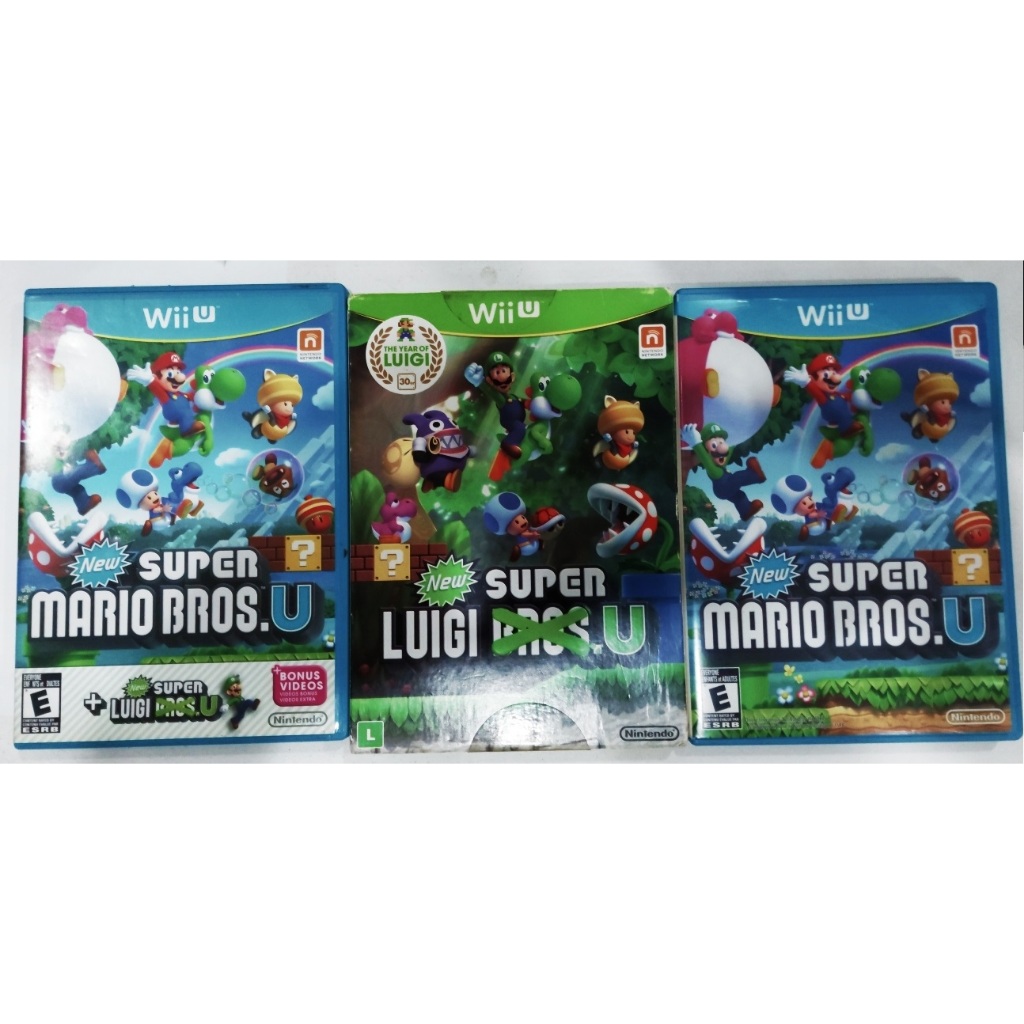 New Super Luigi U com Luva, New Super Mario Bros U+Luigi U e New Super Mario Bros U para Nintendo Wii U