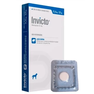 Invicto 57mg Antipulgas P/cães E Gatos De 11,4kg A 57kg - 1 Comprimido