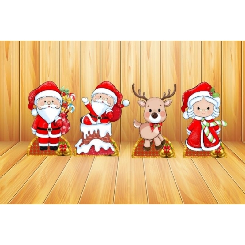 Kit natal 4 displays de mesa de 12cm mdf 3mm | Shopee Brasil