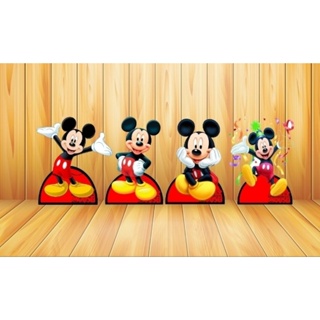 Kit Mickey 4 displays de mesa de 12cm mdf 3mm
