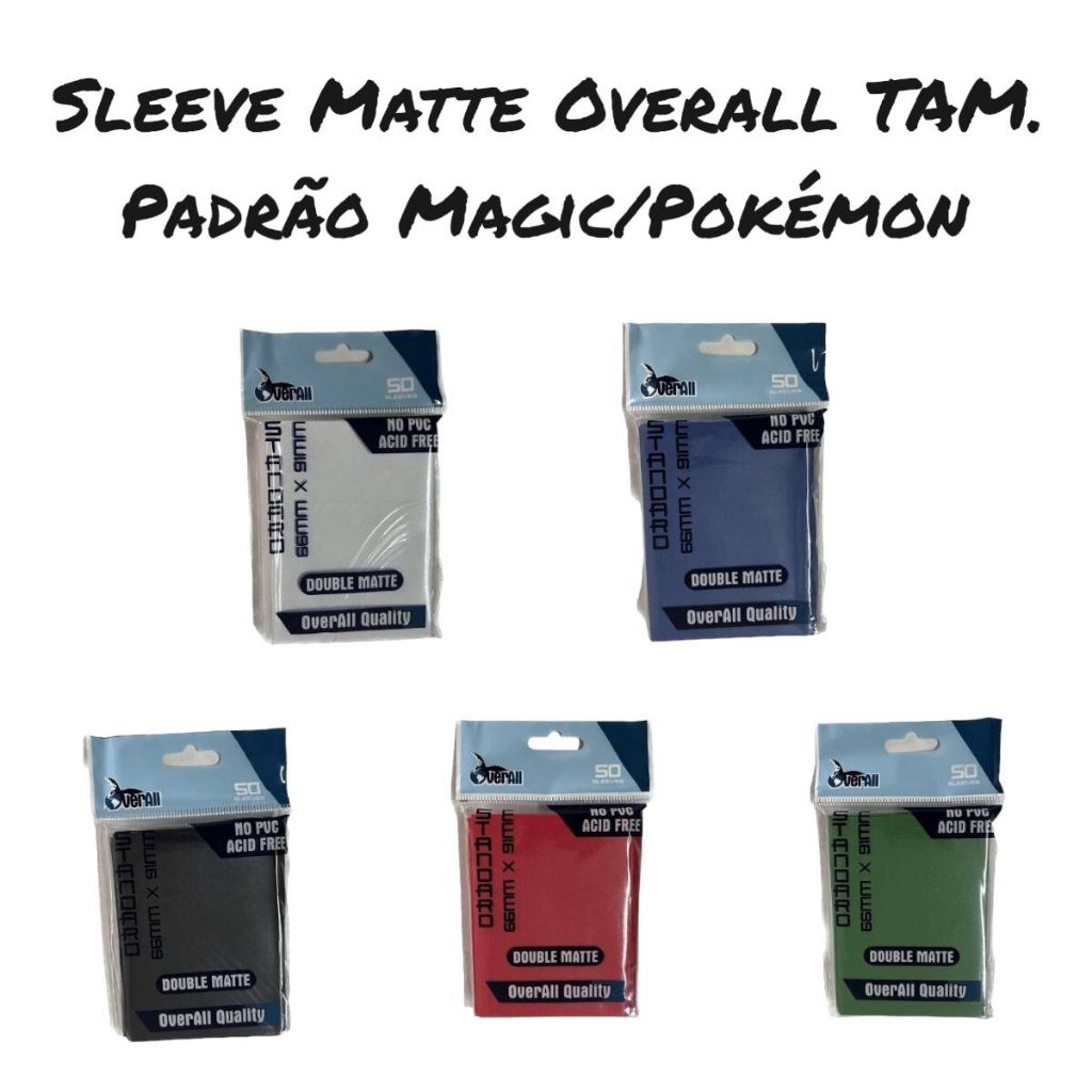 Shield Matte 100 Un Sleeves Protetor Cartas Pokemon Magic