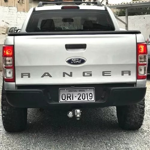 ADESIVO TAMPA TRASEIRA RANGER FORD RANGER 16/ GRAFITE COM PRETO 230X75X75
