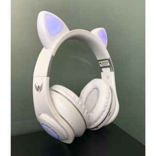 Headphone Fone Orelha Gato Colorido Led Smartphone Geek Gamer Gatinho