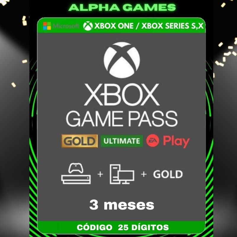 Kit Controle Sem Fio Xbox Carbon Black + Gift Card PC Game Pass - 3 Meses -  Código Digital Xbox