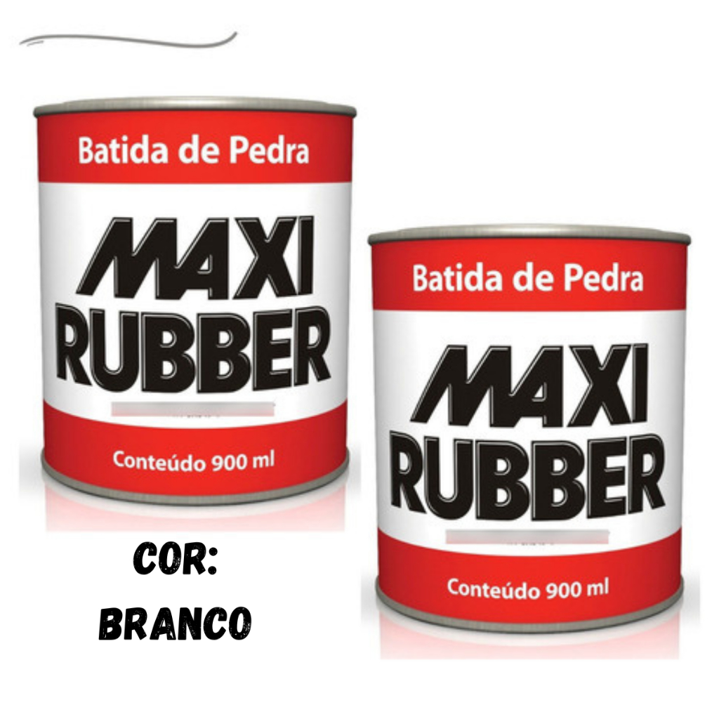 Kit Batida De Pedra Branco Emborrachamento Acabamento 2 Unidades