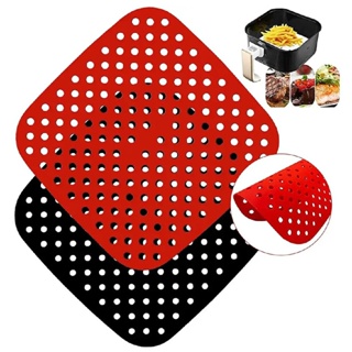 Tapete Protetor de Silicone Para Fritadeira Elétrica Air Fryer Antiaderente Quadrado 19cm /19,5 cm