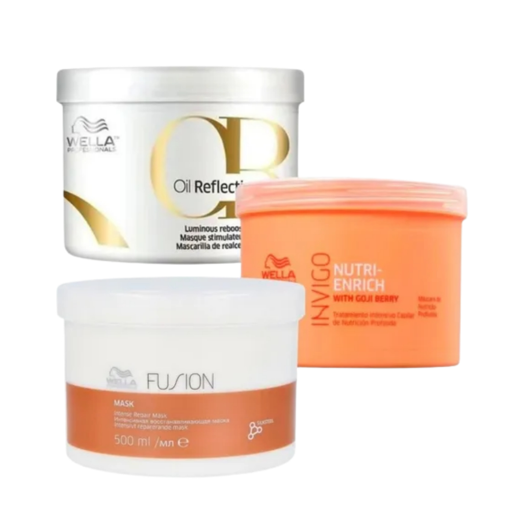 Cronograma Capilar Wella Profissional Kit 03 Máscaras de 500g cada ...