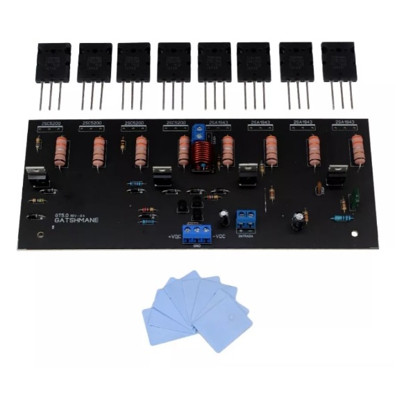 Placa Amplificador Audio 500w Rms 4 OHMS Mono 2SC5200/2SA1943 | Shopee