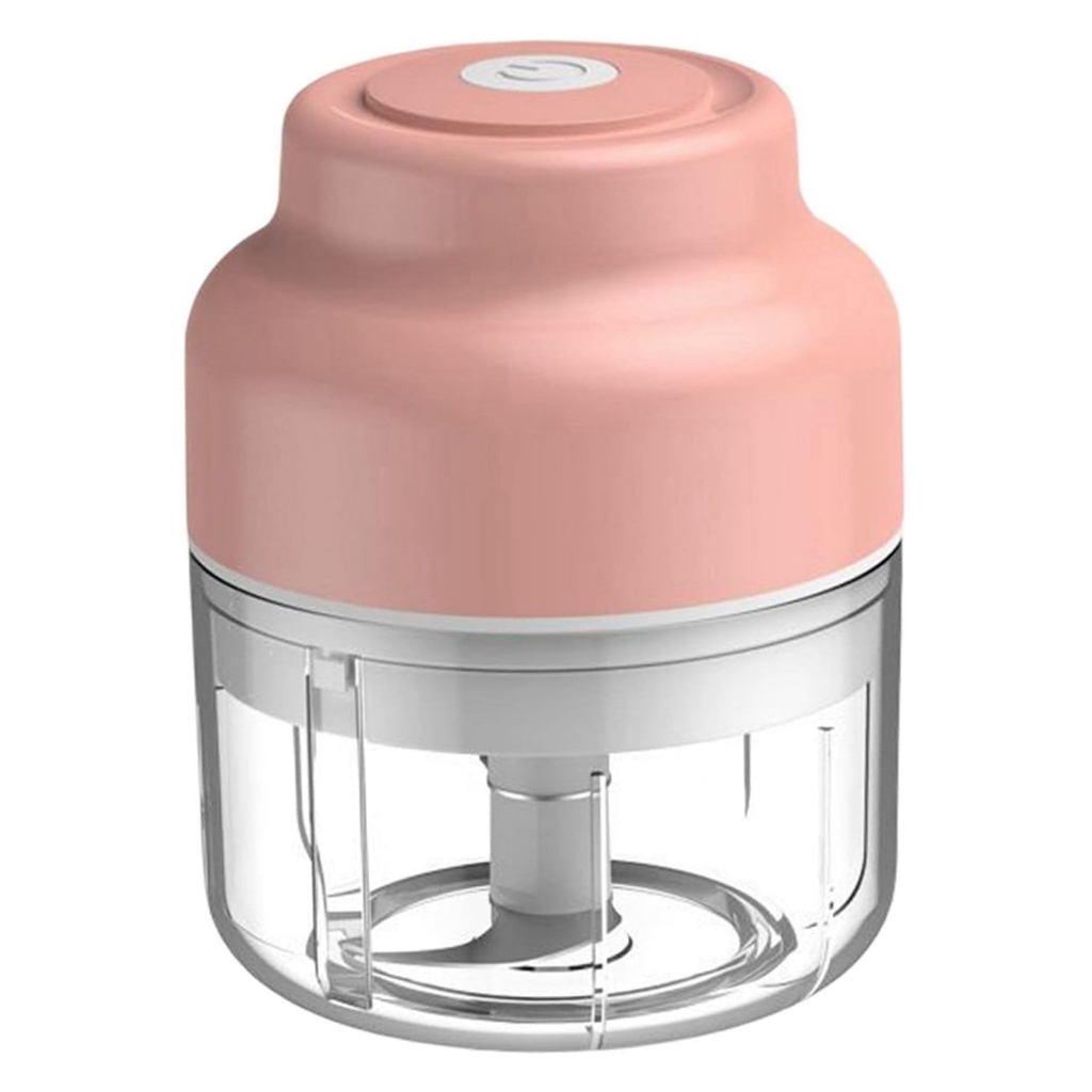 Processador Triturador Elétrico Recarregável Rosa
