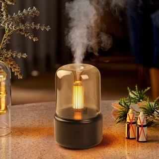 Umidificador e Difusor De Vela E Aroma 120ml Umidificador De Ar USB Elétrico Aroma terapia Luz Noturna pronta entrega