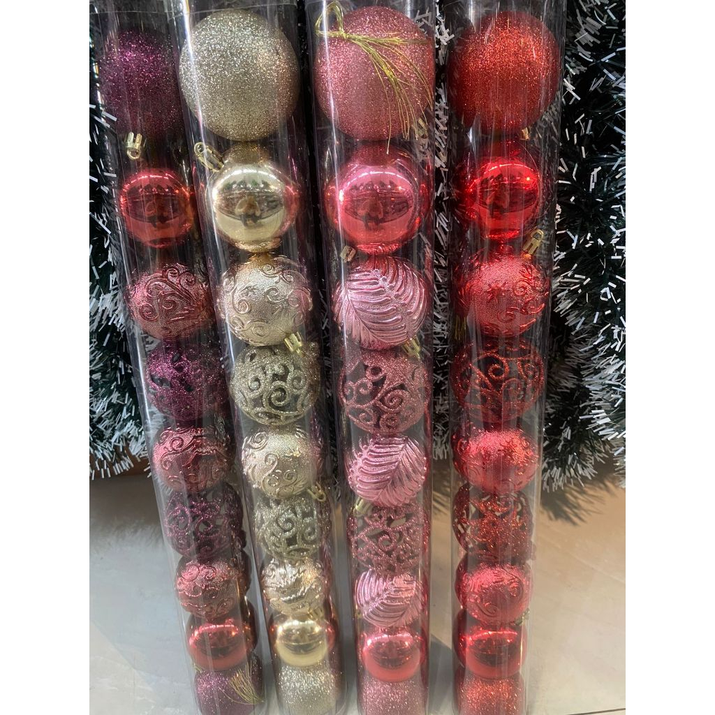 kit bolas de natal natalino tamanho 6cm com 9 unidades