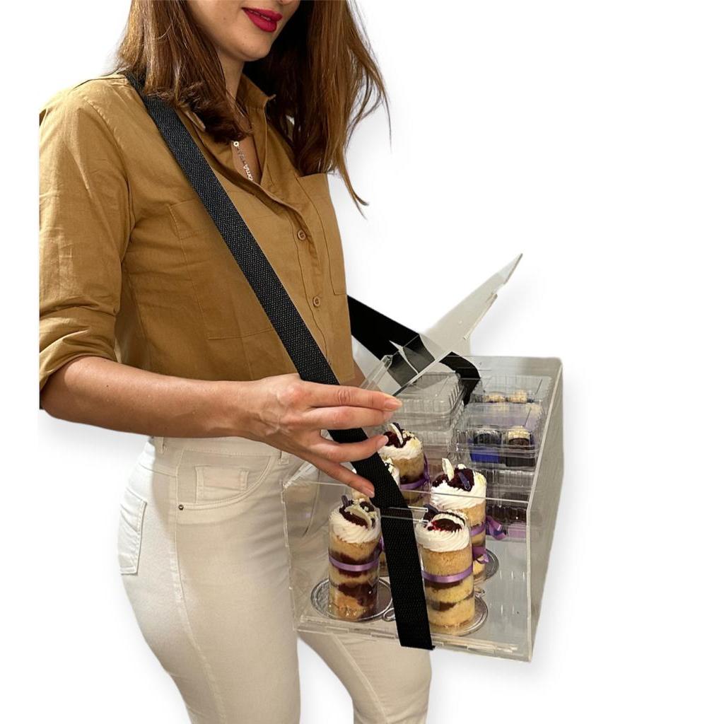 Caixa expositora de acrílico para itens diversos, caixinha da felicidade, bolo no pote, balas.