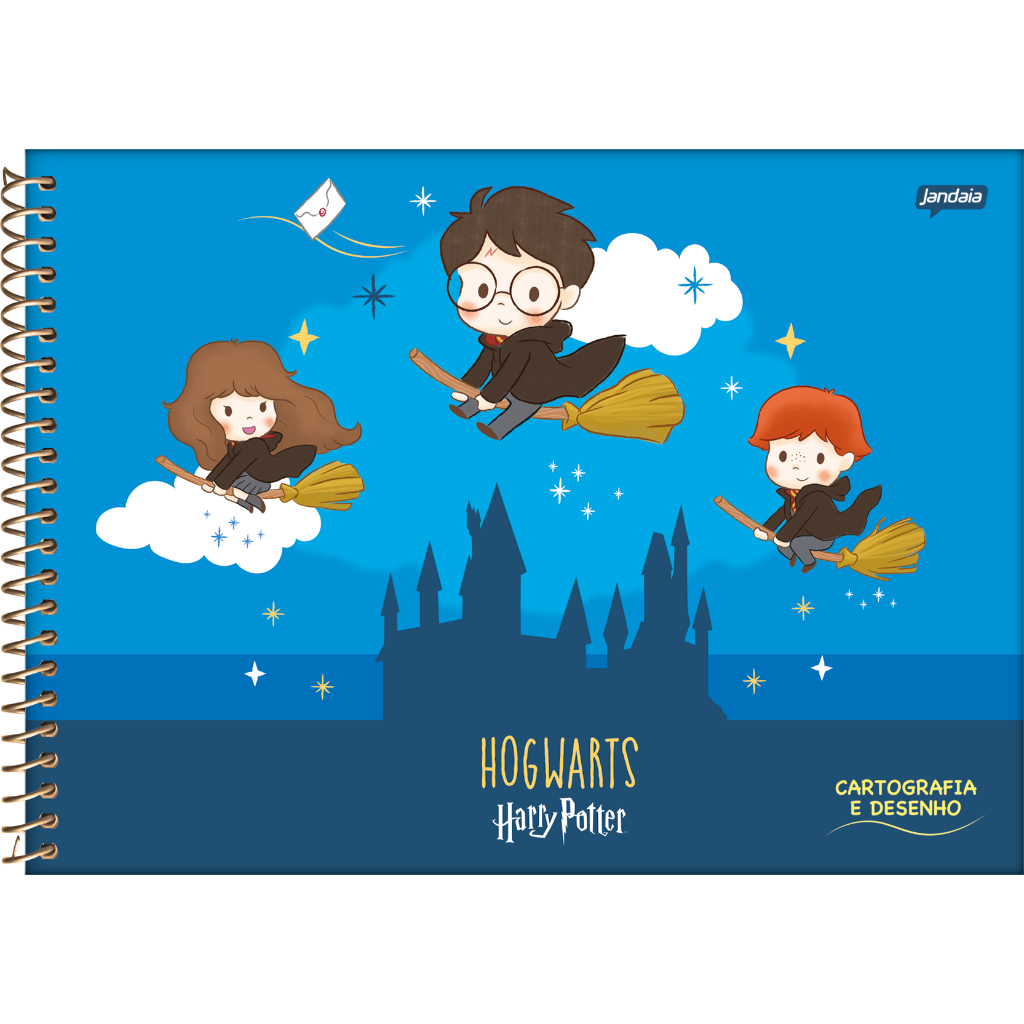 Caderno de desenho Universitário Capa Dura 80 Folhas Harry Potter ...