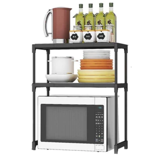 Suporte Organizador De Armario Para cozinha 58cm rack para microondas Organizar pratos xicaras Objetos