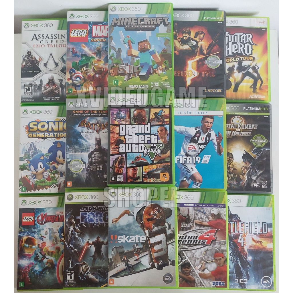 Jogos Xbox 360 originais midia fisica