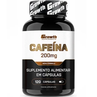 Cafeína 200mg - 120 Cápsulas - Growth Supplements