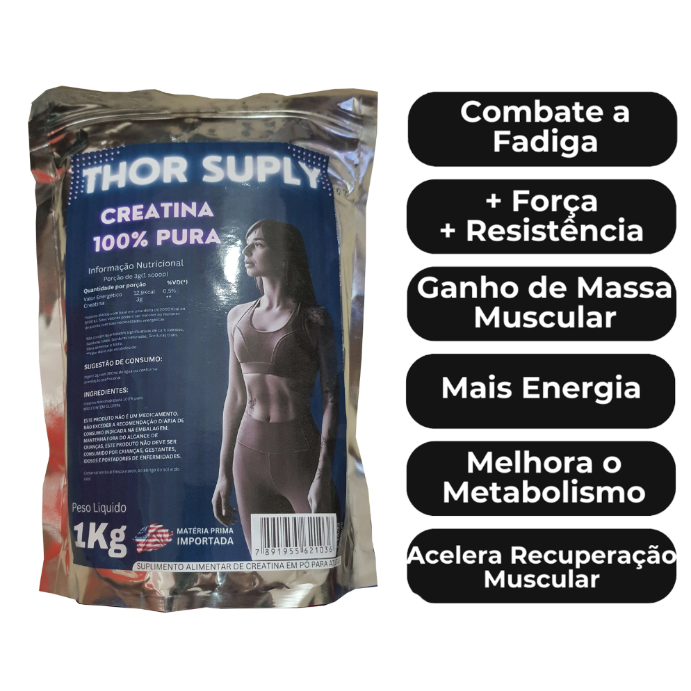 Creatina 100% Pura 1kg Importada