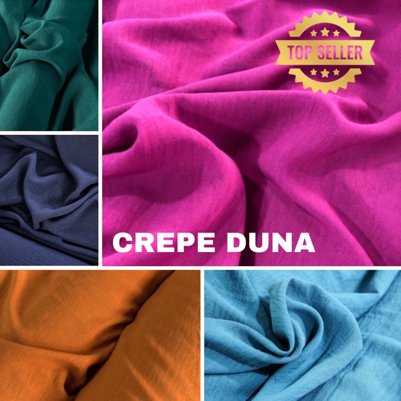 Tecido crepe Duna - Air flow Liso 1 mt x 1.40 largura - Moda e festa