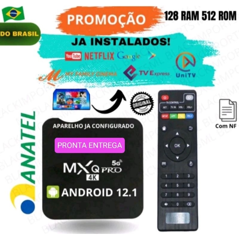 **modelo 2024** conversor smarttv box 4k 5G 128/512 GB ram